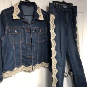 Misca brand jeans size 10 and jacket medium size.